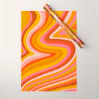 Sunshine Melt - Retro Ochre Wrapping Paper Gallery Image 1