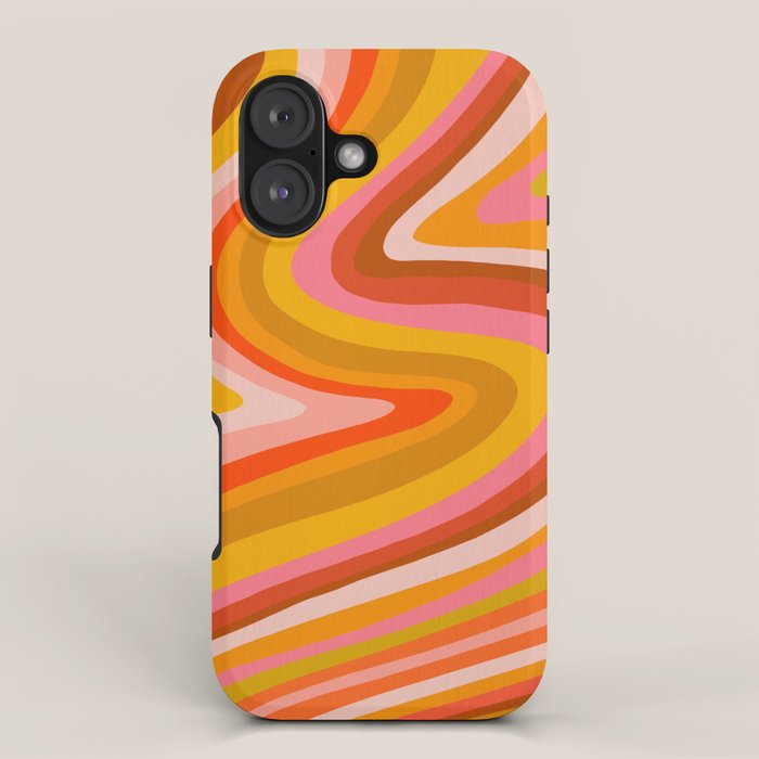 Sunshine Melt - Retro Ochre iPhone Case Gallery Image 1