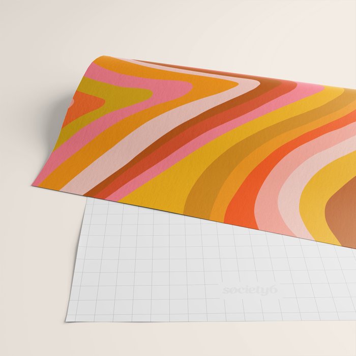 Sunshine Melt - Retro Ochre Wrapping Paper Gallery Image 2