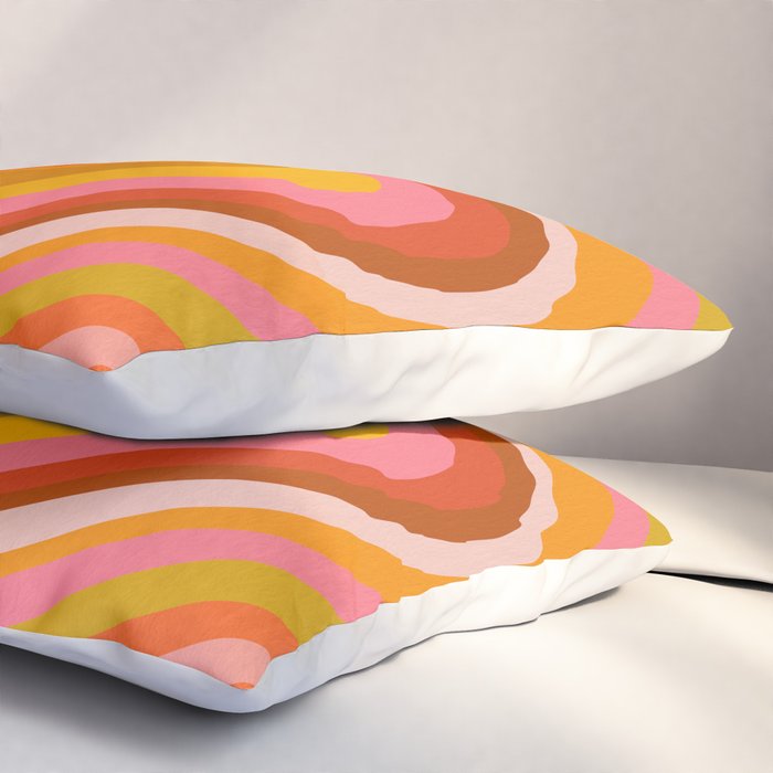 Sunshine Melt â Retro Ochre Pillow Sham Gallery Image 3