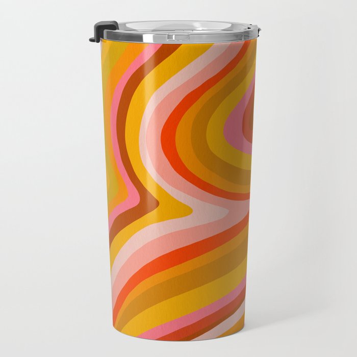 Sunshine Melt - Retro Ochre Travel Mug Gallery Image 3