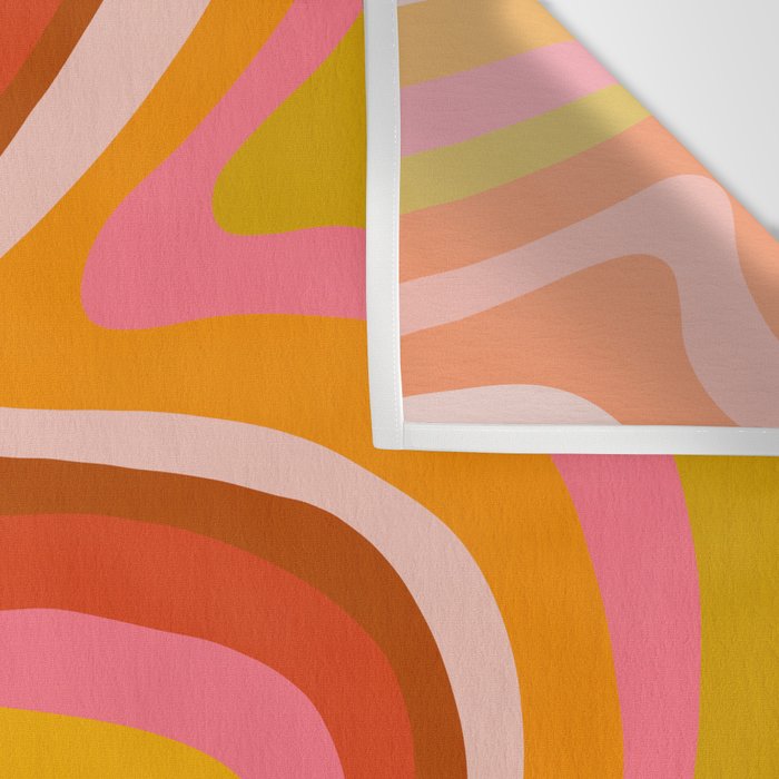 Sunshine Melt - Retro Ochre Wall Tapestry Gallery Image 3