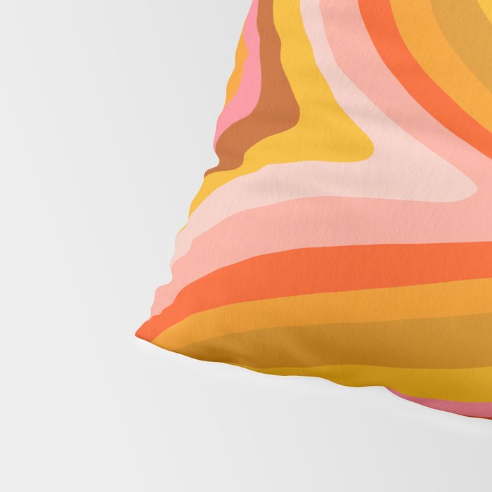 Sunshine Melt â Retro Ochre Pillow Sham Gallery Image 4