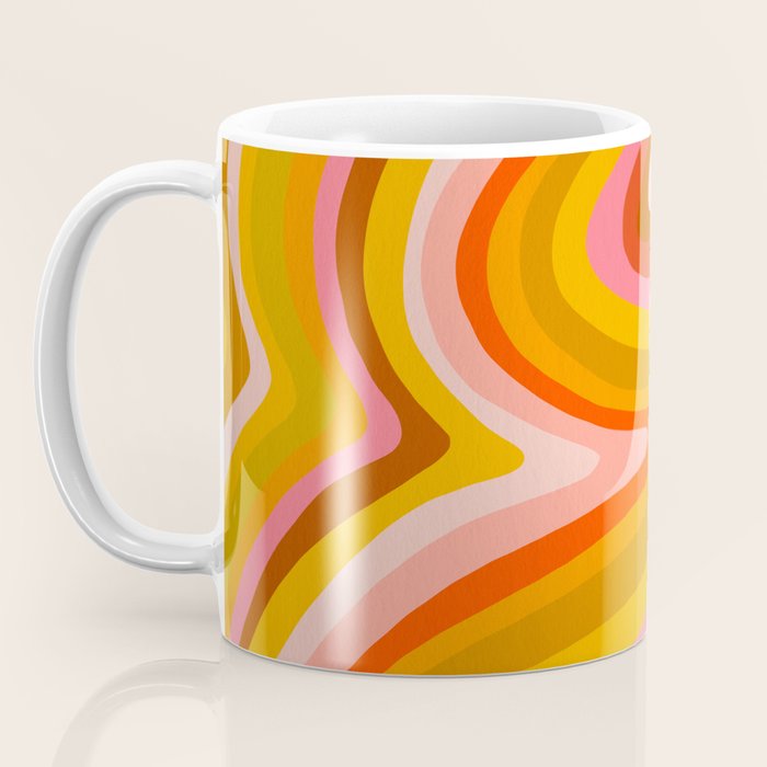Sunshine Melt - Retro Ochre Coffee Mug Gallery Image 3