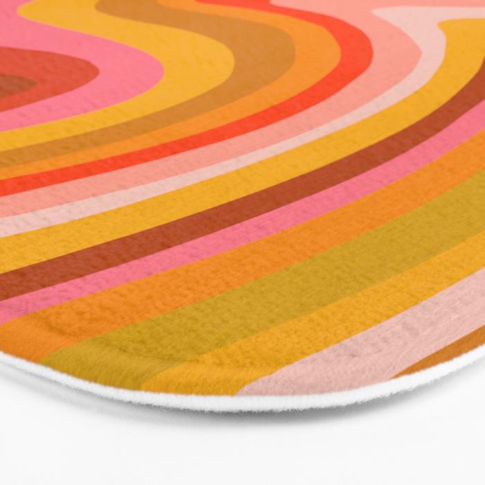 Sunshine Melt - Retro Ochre Bath Mat Gallery Image 3
