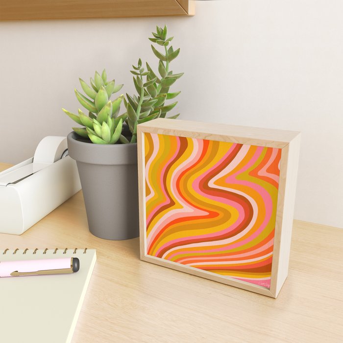 Sunshine Melt - Retro Ochre Mini Art Print Gallery Image 2