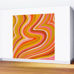 Sunshine Melt - Retro Ochre Wall Mural Gallery Image 2