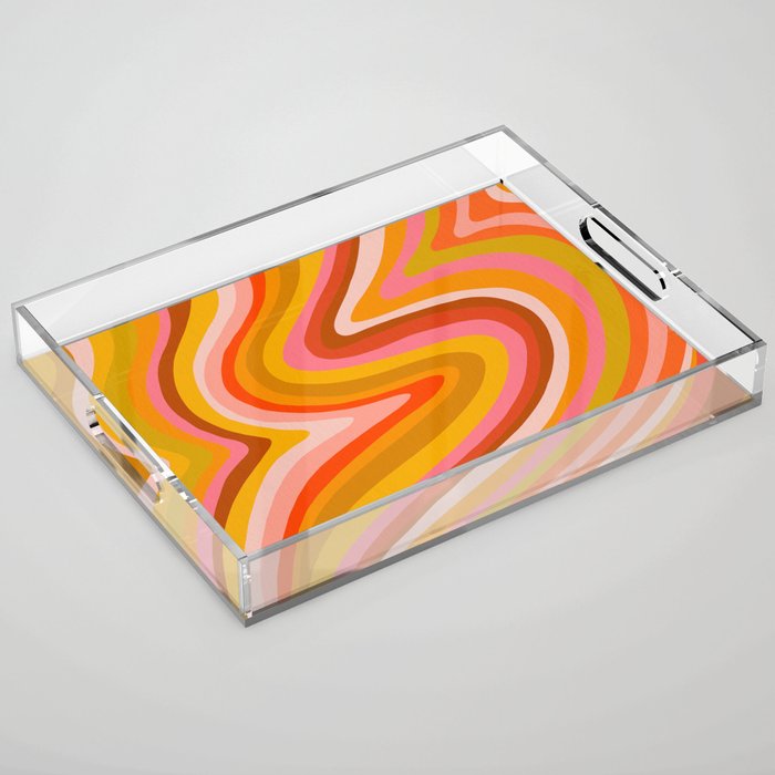 Sunshine Melt - Retro Ochre Acrylic Tray Gallery Image 1