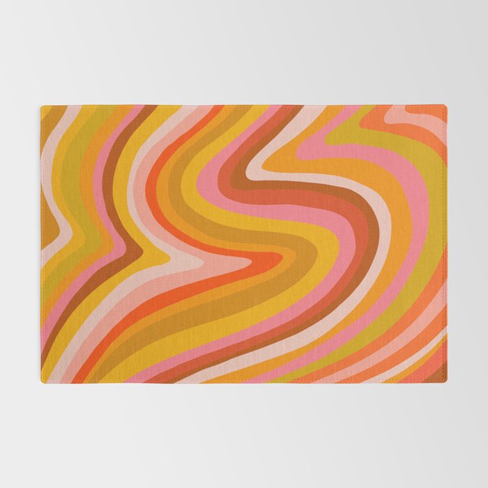 Sunshine Melt - Retro Ochre Rug Gallery Image 2
