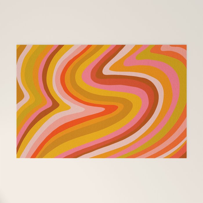 Sunshine Melt - Retro Ochre Welcome Mat Gallery Image 1