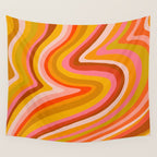 Sunshine Melt - Retro Ochre Wall Tapestry Gallery Image 4