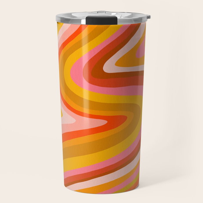 Sunshine Melt - Retro Ochre Travel Mug Gallery Image 1