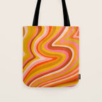 Sunshine Melt - Retro Ochre Tote Bag Gallery Image 1