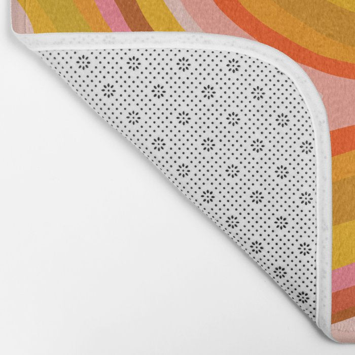 Sunshine Melt - Retro Ochre Bath Mat Gallery Image 2