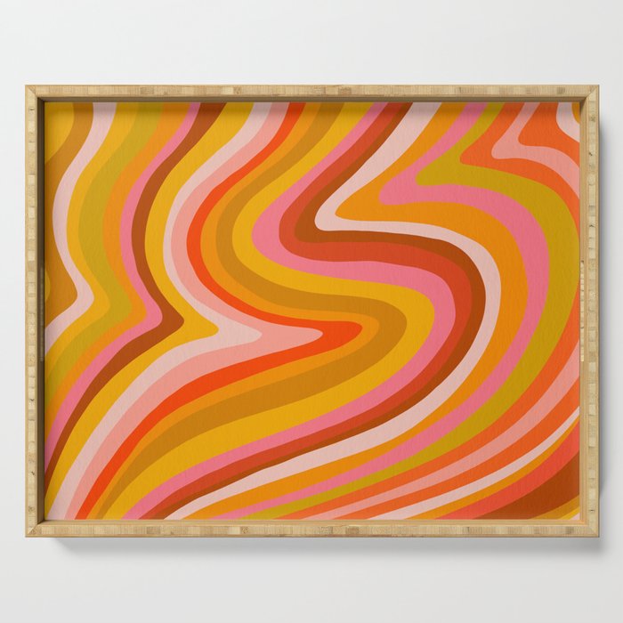 Sunshine Melt - Retro Ochre Serving Tray Gallery Image 1