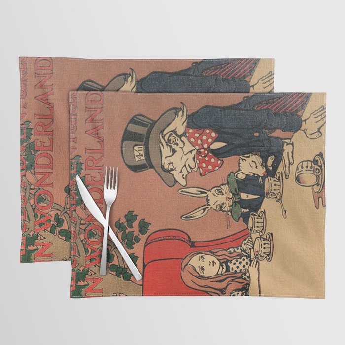 Vintage Alice's Adventures in Wonderland Book Cover Placemat Gallery Image 1