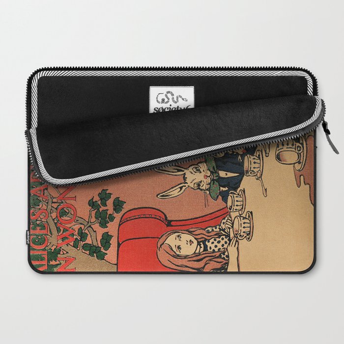 Vintage Alice's Adventures in Wonderland Book Cover Laptop Sleeve Gallery Image 2
