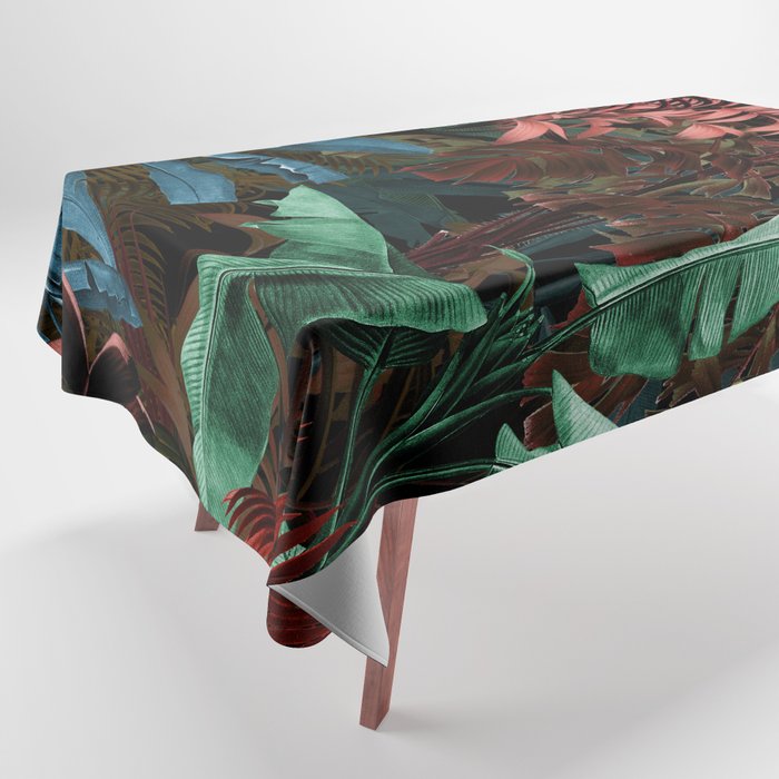 Tropical Night Garden Multicolor Tablecloth Gallery Image 1