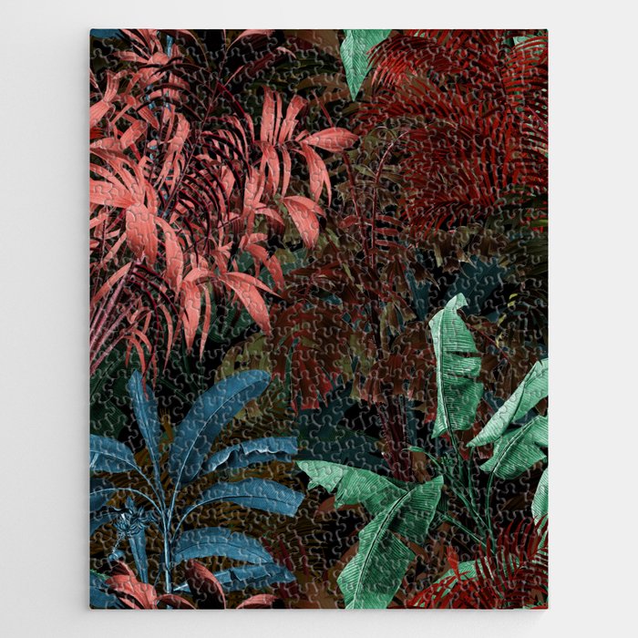 Tropical Night Garden Multicolor Jigsaw Puzzle Gallery Image 1