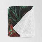 Tropical Night Garden Multicolor Throw Blanket Gallery Image 3