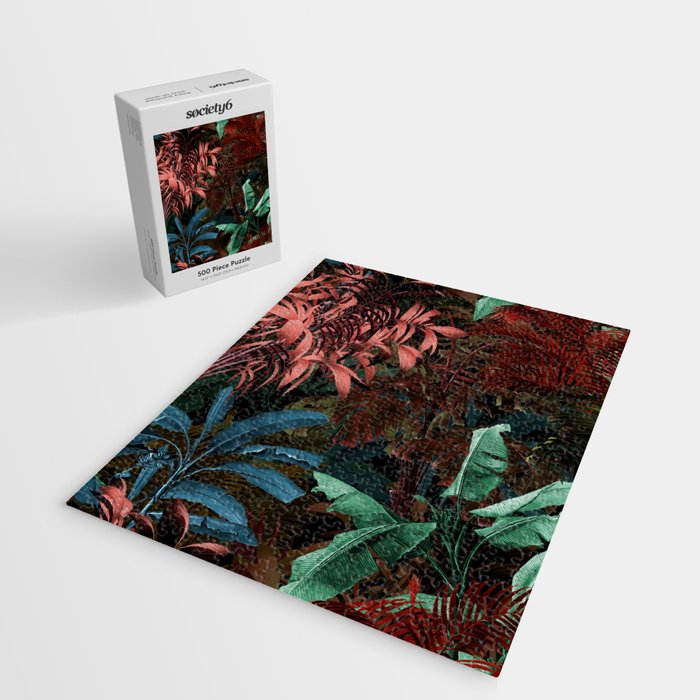 Tropical Night Garden Multicolor Jigsaw Puzzle Gallery Image 2