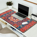 Square Bloom Kazak Handmade Rug Desk Mat Gallery Image 2