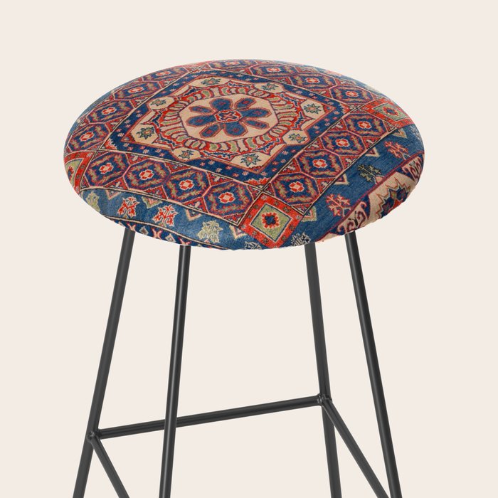 Square Bloom Kazak Handmade Rug Stool Gallery Image 2