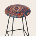 Square Bloom Kazak Handmade Rug Stool Gallery Image 2