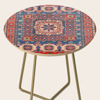 Square Bloom Kazak Handmade Rug Side Table Gallery Image 2