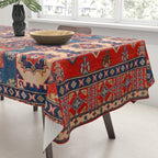 Square Bloom Kazak Handmade Rug Tablecloth Gallery Image 3