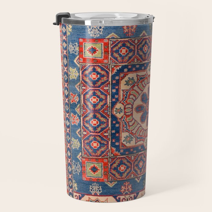 Square Bloom Kazak Handmade Rug Travel Mug Gallery Image 3