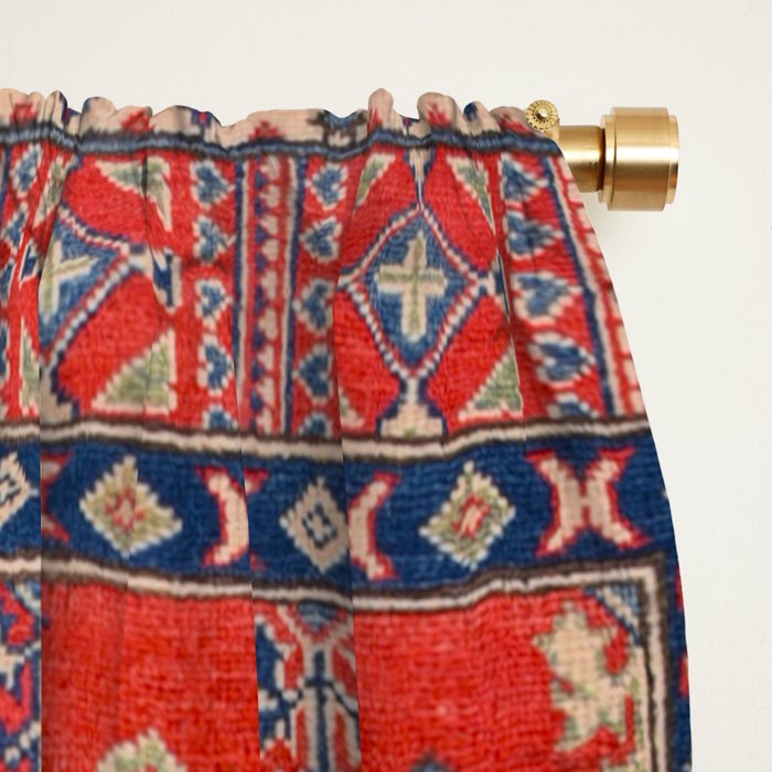 Square Bloom Kazak Handmade Rug Window Curtain Gallery Image 2