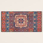 Square Bloom Kazak Handmade Rug Desk Mat Gallery Image 3
