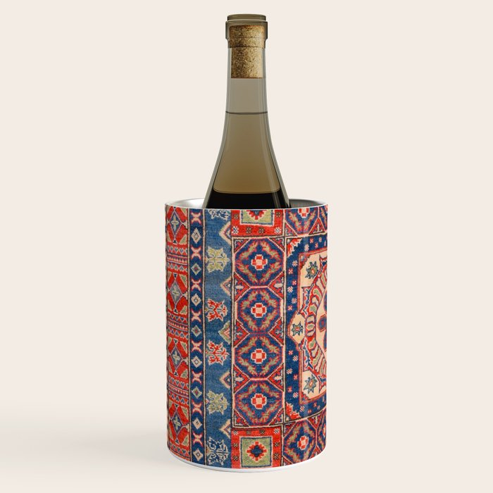 Square Bloom Kazak Handmade Rug Wine Chiller Gallery Image 2