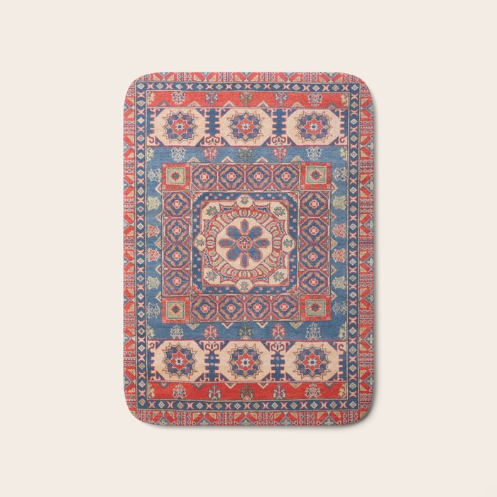 Square Bloom Kazak Handmade Rug Bath Mat Gallery Image 1