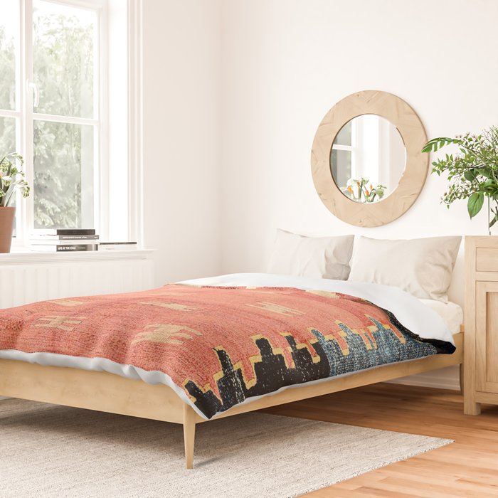 South West Anatolia  Antique Turkish Niche Kilim Print Duvet Cover Gallery Image 2