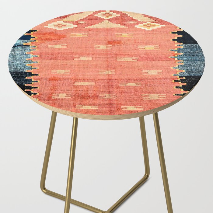 South West Anatolia  Antique Turkish Niche Kilim Print Side Table Gallery Image 2