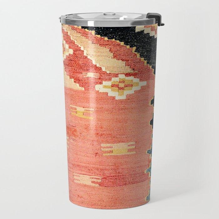 South West Anatolia  Antique Turkish Niche Kilim Print Travel Mug Gallery Image 2