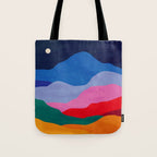 Night sky over mountains Tote Bag Gallery Image 1