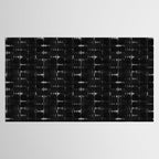 Soft texture of Shibori squares - black pattern Tablecloth Gallery Image 2