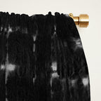 Soft texture of Shibori squares - black pattern Window Curtain Gallery Image 2