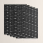 Soft texture of Shibori squares - black pattern Wrapping Paper Gallery Image 3