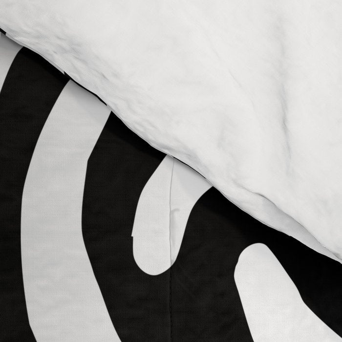 Black and white zebra stripe print art pattern Comforter Gallery Image 4