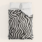 Black and white zebra stripe print art pattern Comforter Gallery Image 6