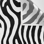 Black and white zebra stripe print art pattern Wall Tapestry Gallery Image 3