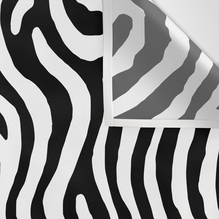 Black and white zebra stripe print art pattern Wall Tapestry Gallery Image 3