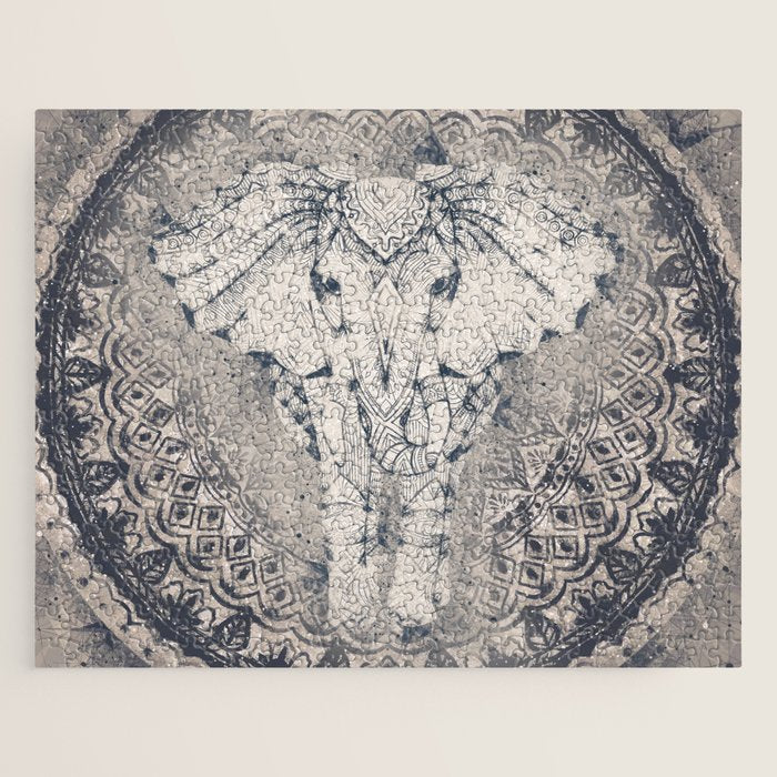 Indian Elephant Mandala Jigsaw Puzzle Gallery Image 1