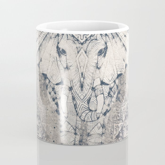 Indian Elephant Mandala Coffee Mug Gallery Image 4