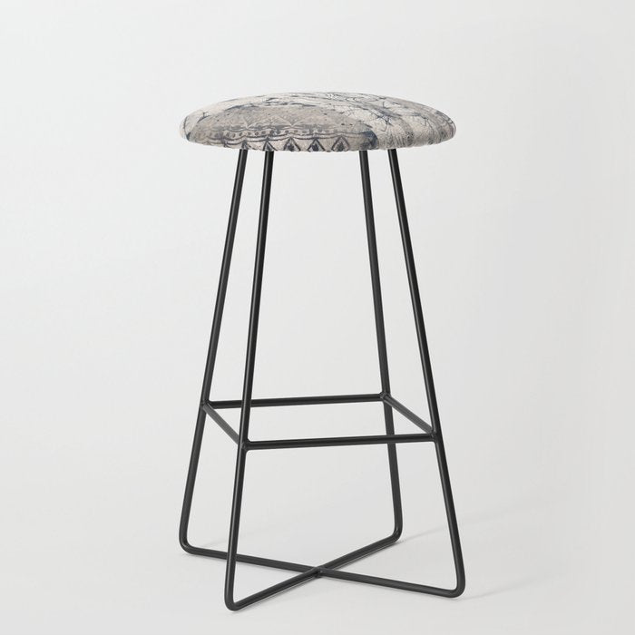 Indian Elephant Mandala Stool Gallery Image 1