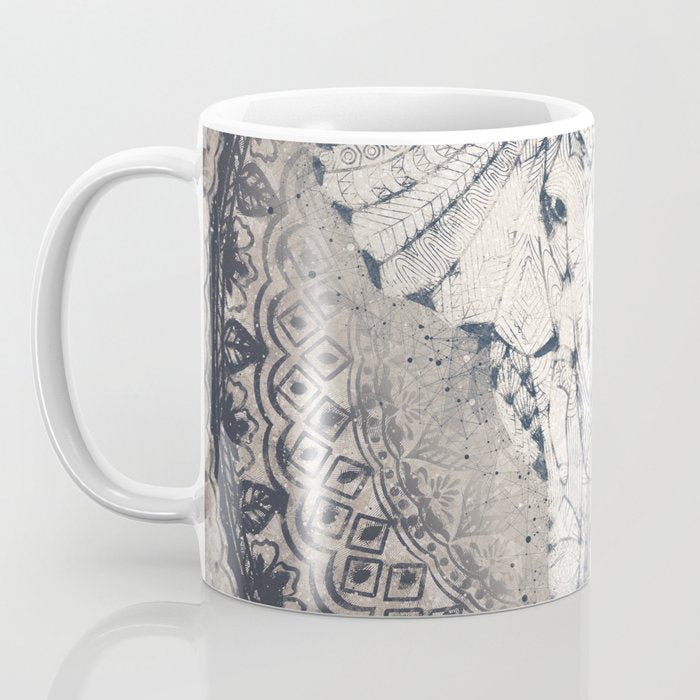 Indian Elephant Mandala Coffee Mug Gallery Image 3